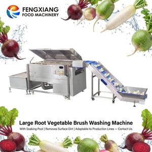 Stainless Steel Root <b>Vegetable</b> Turnip Carrot Beets Fruit Corn Soaking Tank <b>Brush</b> Washing Machine with Motor for Commercial Use - Product Image 1