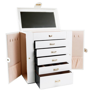 L cassetto multistrato in pelle scatola portaoggetti per gioielli organizer custodia impilatore stile braccialetto collana organizzatore di gioielli - Product Image 1