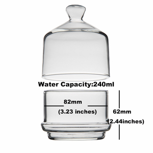 Hochwertiger Borosilikatglas-Lebensmittelbehälter mit Deckel, 240ml Fassungsvermögen, für Kuchen, Nüsse, Kaffeebohnen, Küchenlagerung, Kerzenwachs, Heimdekoration - Product Image 4