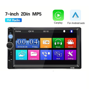 GPS Navi Wifi FM avec caméra de recul 7'' Double Din Autoradio Multimédia 2 Din Lecteur MP5 avec Carplay Android Auto - Product Image 2
