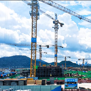 중고 줌리온 QTZ160 타워 크레인 (TC7013-10) 70m 붐 10톤 용량 펌프 360도 회전 PLC 건설용 모터 기어박스 엔진 - Product Image 1