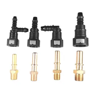 Automotive Parts Fuel Pipe Fittings Male Connector 1/4 NPT Brass Coupling Fuel Disconnect Fitting