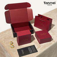 Boîte à bijoux magnétique en carton Tanmei, boîte cadeau pour bagues, pendentifs, colliers, emballage de bijoux, boîtes magnétiques