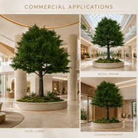 Grand arbre d'orme artificiel en fibre de verre de 700 cm pour la décoration intérieure de mariages, Noël, hôtels, atriums, restaurants et espaces commerciaux