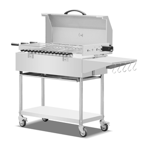 Parrilla Argentina Comercial de Carbón con Doble Volante y Parrilla Ajustable, Máquina de Barbacoa Móvil para <span class=keywords><strong>Restaurante</strong></span> - Product Image 5