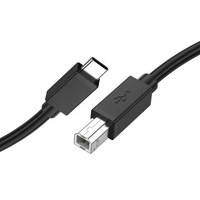 Cable de Impresora Tipo C B con Conector Cuadrado, Totalmente de Cobre, Trenzado, para Conexión de Teléfono Móvil/PC/Escáner/Teclado Eléctrico, Transferencia de Datos