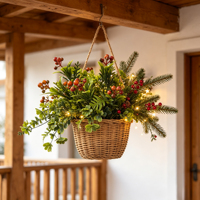 Décorations de Noël artificielles de 41,5 cm : Baies et verdure en vrac pour fêtes, mariages et événements saisonniers