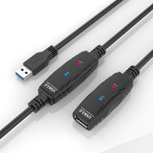 Usb 3.0 Extension Cable With Chip Amplifier For Surveillance <b>Cameras</b> 5 To 20 Meters Black Copper <b>Wire</b> - Product Image 1