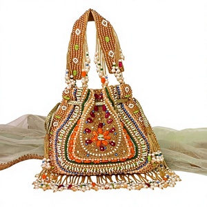 Handmade Beaded Pillow Shape Evening <b>Bag</b> With Pearl Tassels Flap Closure Elegant Party <b>Wedding</b> Handbag - Product Image 1