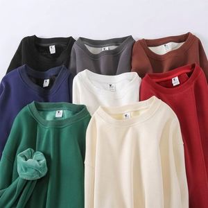 Vente en gros de sweats à capuche et sweat-shirts pour hommes en coton vierge à col rond, grammage lourd, décontractés, personnalisables avec logo - Product Image 1