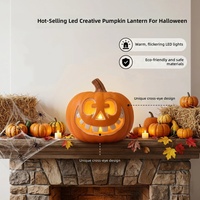 Lanterne Citrouille Lumineuse Grande et Creuse pour Halloween, Décoration de Fenêtre, Fournitures de Fête, Dégradé Multicolore