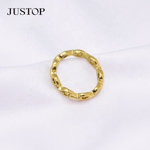 แหวนสแตนเลสแท้ชุบทองคำแท้จากโรงงานขายส่ง ไม่ลอก ไม่ดำ กันน้ำ เป็นมิตรต่อสิ่งแวดล้อม ดีไซน์คลาสสิก - Product Image 5