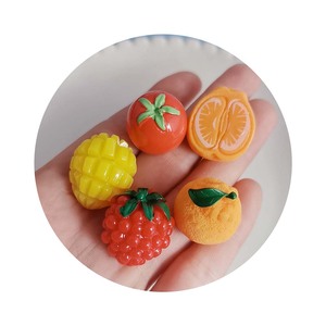 3D frutas resina cabujón Kawaii simulación naranja Mango DIY Scrapbooking joyería encantos Dolly casa Accesorios - Product Image 1