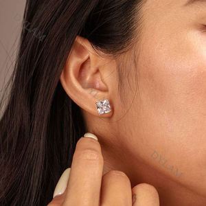 Dylam High End Shiny Jewelry Ear <b>Studs</b> Wedding Trend Luxury Women's 925 Sterling <b>Silver</b> Delicate 5A Cubic Zirconia Ear <b>Studs</b> - Product Image 4