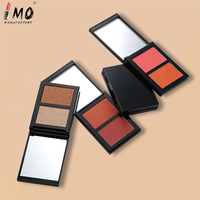 Palette de maquillage minérale pressée pigmentée : contour, blush, illuminateur, waterproof, végane, naturelle, longue tenue