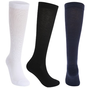 OEM/ODM 3 paires de chaussettes de compression hautes en fibre de bambou, très extensibles, douces, respirantes et anti-transpiration, pour la vie quotidienne, les voyages et le sport - Product Image 4