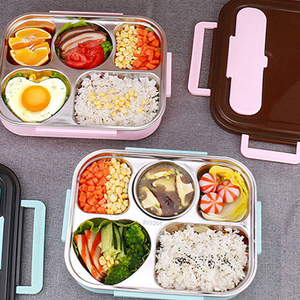 Lunch Box Kids Hot Sale Stainless Steel Portable Outdoor School Office Lunch Box For Kids Children Reusable Insulated Fast Food Bento Lunch Box