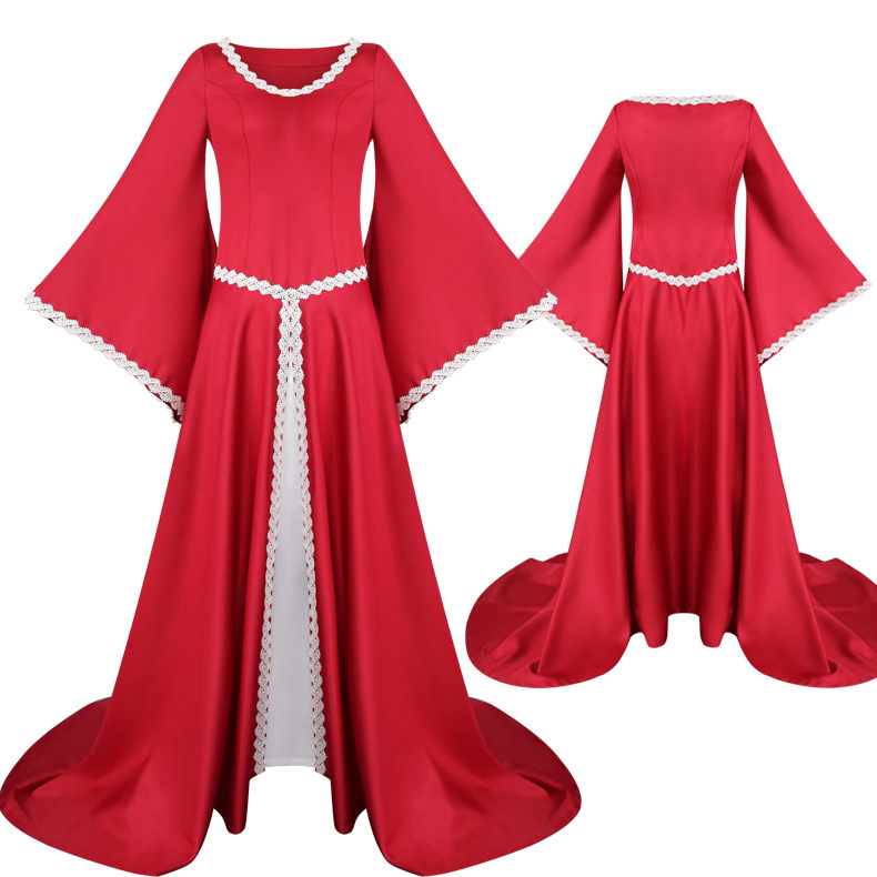 red fish dress Tamara Shirred Chiffon Midi Dress - Red