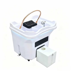 Bac de lavage capillaire mobile avec réservoir d'eau et réservoir d'eaux usées intégrés, appareil de shampoing portable sans fil, aucun raccordement à l'eau nécessaire - Product Image 3