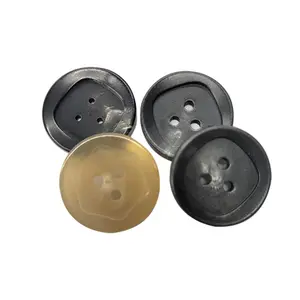 Hight quality 4-Holes Buttons Custom Shirt Natural Buffalo Horn Buttons Manufacturers for Garments