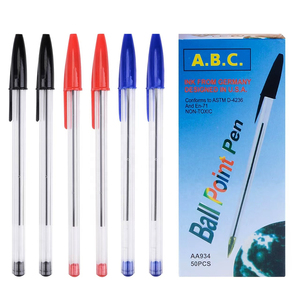 Penne a Sfera in Gel Semplici, Durevoli ed Ecologiche per Ufficio e Università, Impugnatura Confortevole, Inchiostro Rosso/Blu/Nero, Regali Promozionali - Product Image 3