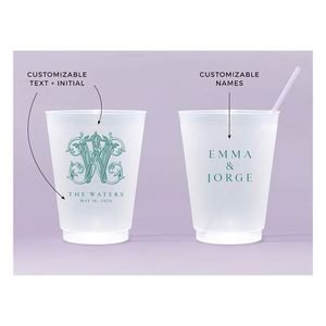 Vaso Personalizado con Retrato de Mascota para Boda, Reutilizable, Esmerilado, Irrompible, Flexible, de Plástico, Recuerdos de Boda para Perros - Product Image 4