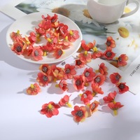 Multicolor mini handgemaakte kunstzijde bloesem bloemknoppen DIY krans cadeaudoos voor bruiloft kerst huis feest knutsel decoratie