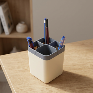 Étagère de rangement carrée moderne en plastique Anax, organisateur multifonctionnel à 4 compartiments pour fournitures d'atelier - Product Image 3