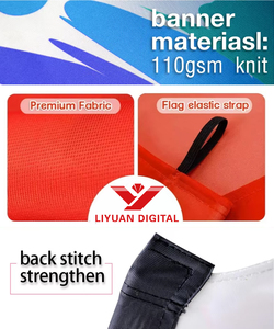Tùy Chỉnh Chống Uv Windproof Nhiệt Chuyển Giao In Ấn 110G Vải Dệt Kim Bãi Biển Biểu Ngữ Tear-Drop Shipping Cờ - Product Image 4