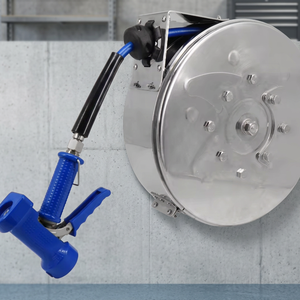 Enclosed Retractable Wall-<b>Mounted</b> Hose Reel Pull-Out <b>Spray</b> Modern High Pressure 5M/10M/13M Stainless Steel for Kitchen - Product Image 2