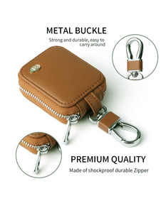 Nouveau sac en cuir PU chaud pour <span class=keywords><strong>Airpods</strong></span> 2 3 Pro OEM petit sac de rangement avec clip - Product Image 2