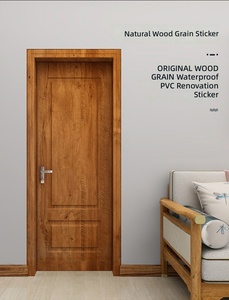 Papier adhésif <span class=keywords><strong>PVC</strong></span> imitation bois, auto-adhésif, imperméable, résistant à l'huile et à la chaleur, pour la décoration des meubles de cuisine, des armoires et des murs, en rouleau - Product Image 5