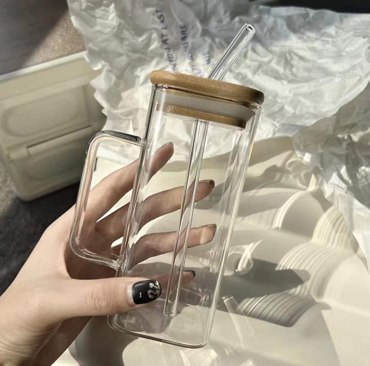 Bouchon en bois + Transparent