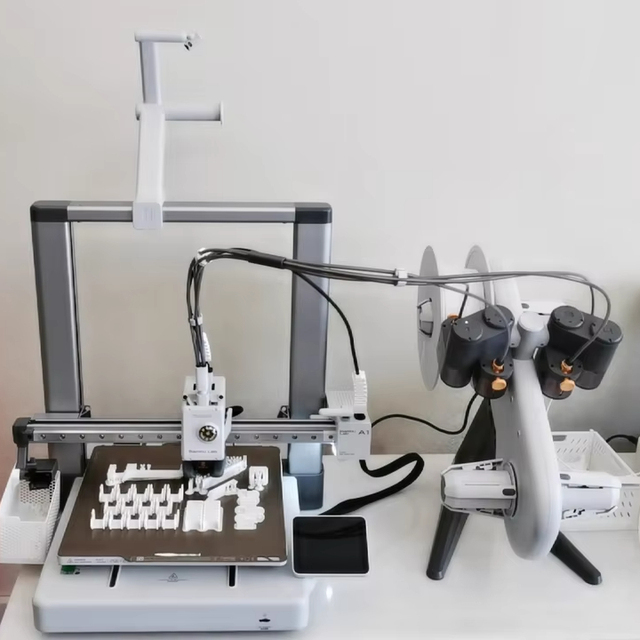 A1 Combo Version Industrial 3D Printer Full-Auto Calibration Multi-Color Active Flow Rate Compensation 1-Year DIY for Lab Use