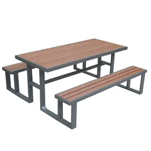 2 tezgah kamu ticari uzun ahşap piknik masa bahçe mobilyaları setleri ile restoran açık masa dışında