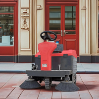 C125 électrique Ride-On Floor Sweeper City Streets High Trafficability Noyau de moteur de batterie de nettoyage à bas prix inclus