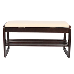 <span class=keywords><strong>Banc</strong></span> organisateur d'espace confortable, présentoir à <span class=keywords><strong>chaussures</strong></span>, étagère à <span class=keywords><strong>chaussures</strong></span>, tabouret à <span class=keywords><strong>chaussures</strong></span> rembourré en bois pour le salon, l'entrée - Product Image 3