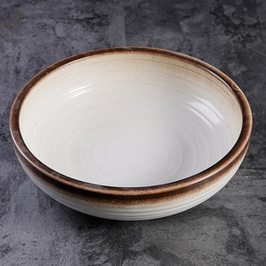 Grand bol à soupe en céramique de style japonais pour poisson mariné Bol à poisson bouilli surdimensionné pour restaurant Vaisselle commerciale pour fête - Product Image 6