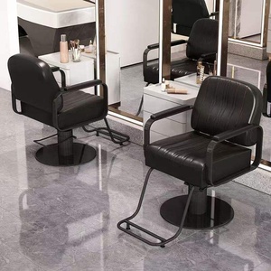 Fauteuil de Barbier Ergonomique Moderne et Durable en Cuir PU Écologique avec Cadre en Acier Inoxydable, Inclinable, Réglable et Rotatif pour Gym et Hôtel - Product Image 2