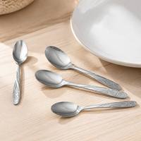 Ensemble de couverts en acier inoxydable durable avec logo personnalisé, 7 pièces, couteau, fourchette, cuillère, léger, résistant à la rouille, OEM ODM pour les fêtes