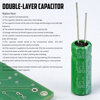 Kapasitor Super 2.7V 3F EDLC 8x20mm Ultrakapasitor Lapis Ganda untuk Meteran Pintar PLC RTC Cadangan Memori