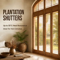 Volets de plantation modernes de luxe, volets de fenêtre en faux bois sur mesure, vente en gros B2B, service OEM ODM, garantie d'usine