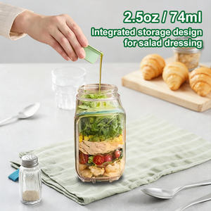 2025 Neue gesunde Ernährung Tragbarer Salat behälter Frisch haltbare vertikale Schicht salat schale Tragbare Salat gläser im Freien - Product Image 5