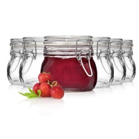 Pot de conservation en verre avec couvercle à bascule, verre de qualité alimentaire, pots à bonbons
