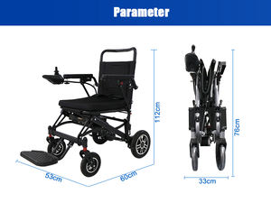 Silla de Ruedas <span class=keywords><strong>El</strong></span>éctrica Plegable Ligera, Llantas de 7/9 Pulgadas, Asiento Antiescaras 3D, Marco de Aluminio, Motores Dobles de 250W - Product Image 4