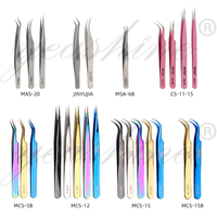 Séparateur pour extensions de cils, emballage personnalisé, 1 pièce, pince à épiler coloré, outil cosmétique, applicateur