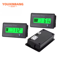 Pengukur baterai Dc 12v 24v 36v 48v 72v, dengan Alarm, indikator kapasitas baterai, Monitor voltase dan indikator Ion Lithium