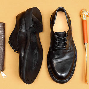 Zapatos Oxford de Cuero para Hombre, Estilo Británico, con Bordado de Camuflaje, Punta en Pico, Transpirables, Sin Cordones, para Bodas y Negocios - Product Image 4