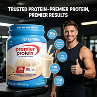 Batido de Vainilla con Proteína Premier, 30g de Proteína, Sin Azúcar Añadido, 17 Porciones