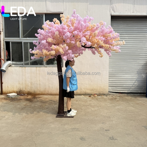 ต้นซากุระประดิษฐ์สีชมพูขาวสุดหรูจาก LEDA Wholesale ต้นเชอร์รี่บลอสซัมประดิษฐ์แบบขยายได้ สำหรับตกแต่งห้างสรรพสินค้า ร้านอาหาร และสวน - Product Image 1